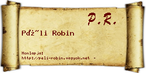 Péli Robin névjegykártya